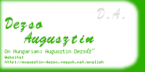 dezso augusztin business card